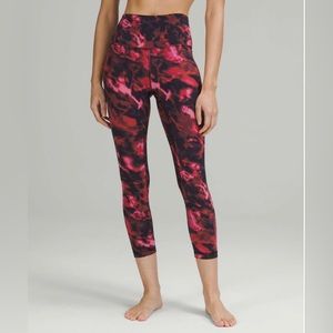 Lululemon Align High-Rise Crop 23" Intensity Pink Blossom Multi- NWOT Size 0